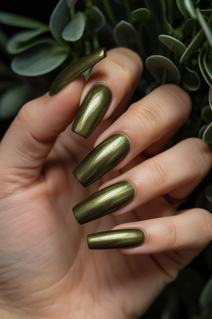olive green velvet polish