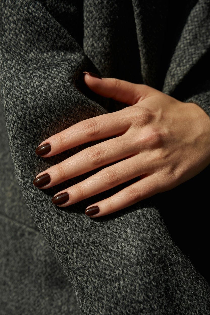 rich plum velvet nails