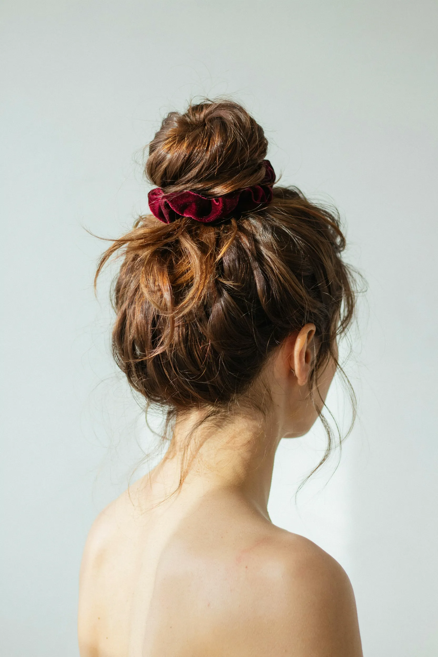 half-up top knot