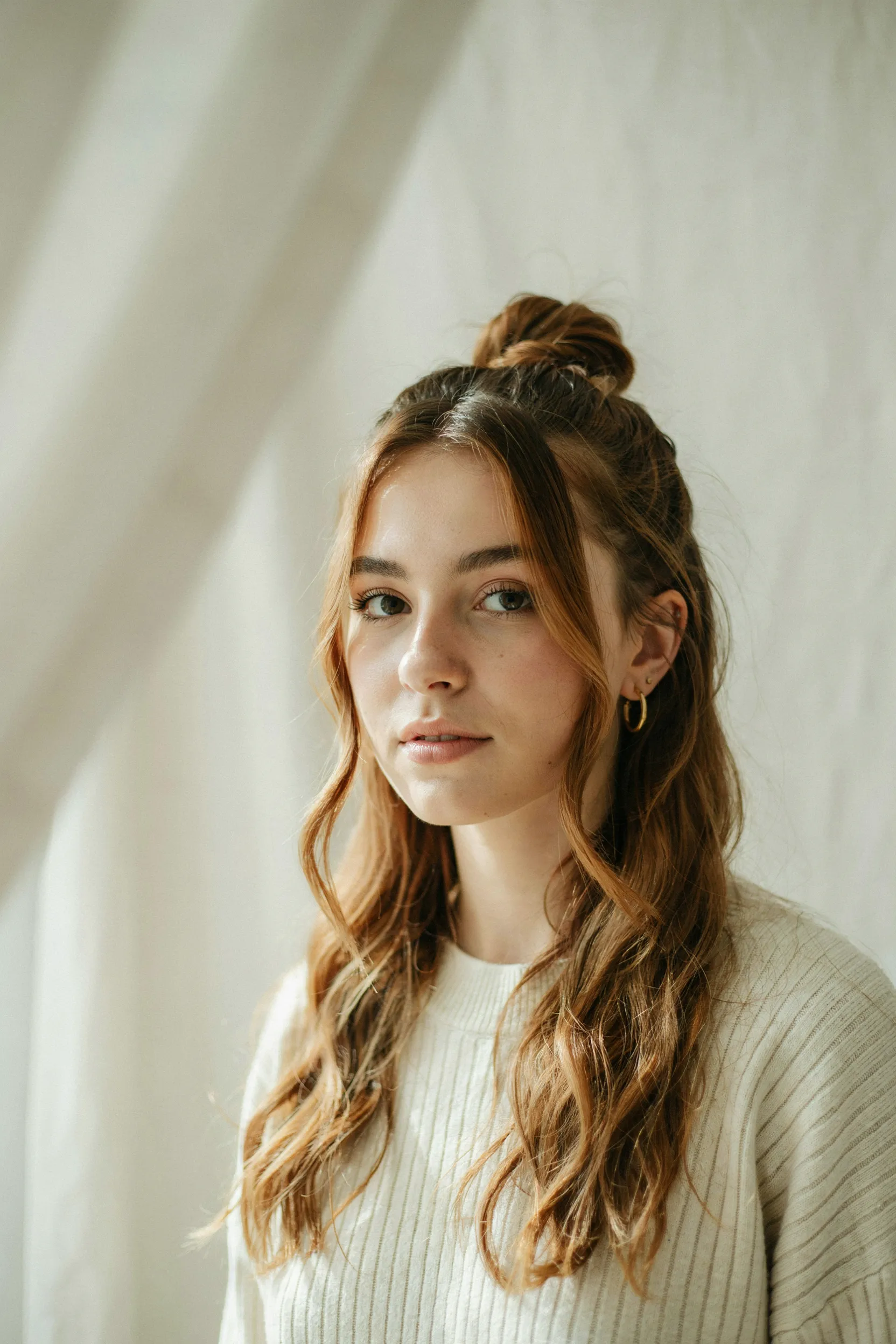 half-up top knot