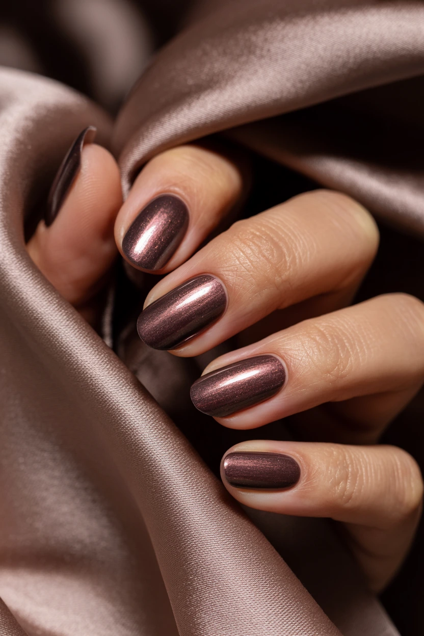 taupe velvet shimmer almond