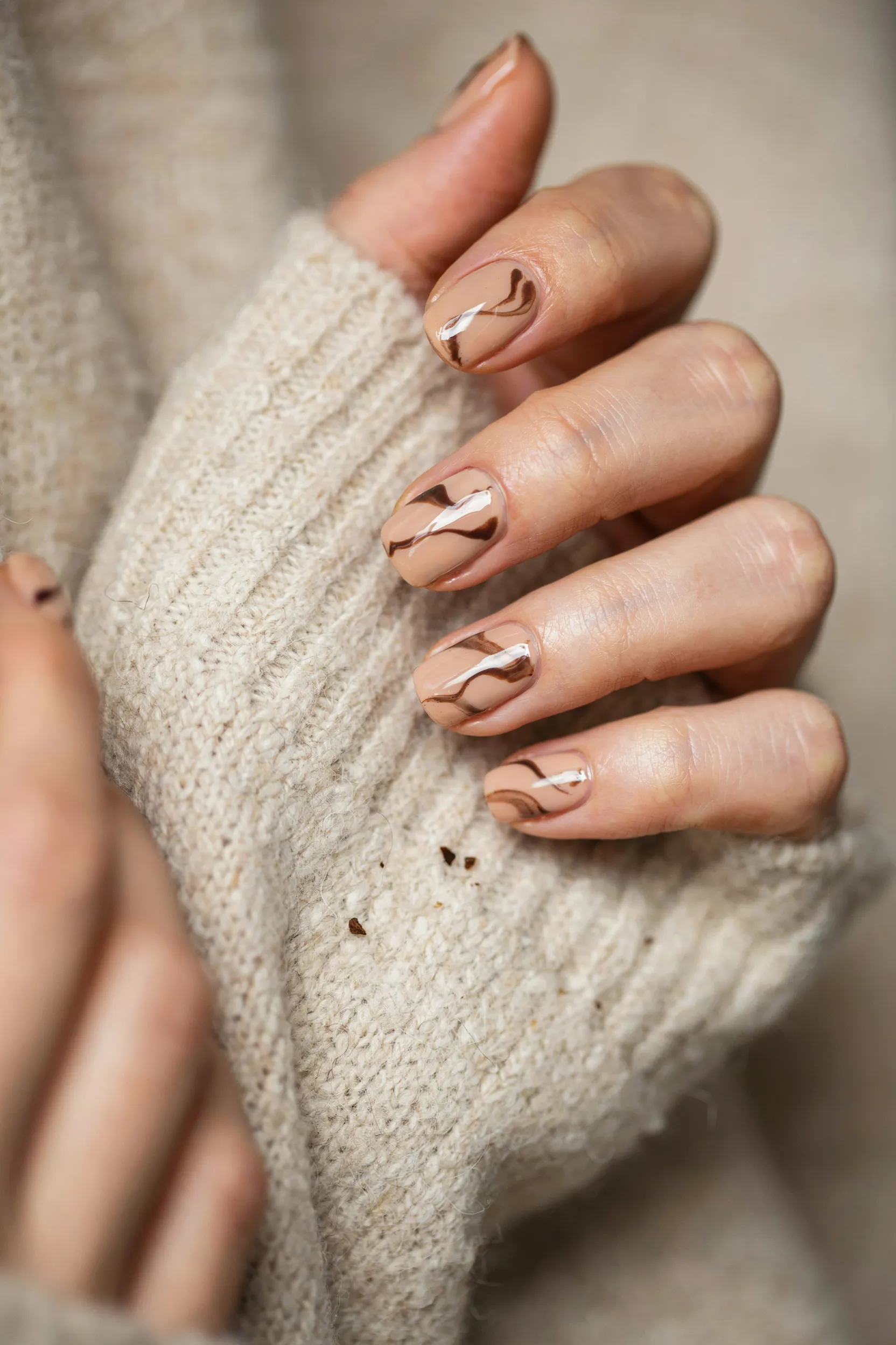 chocolate brown swirls