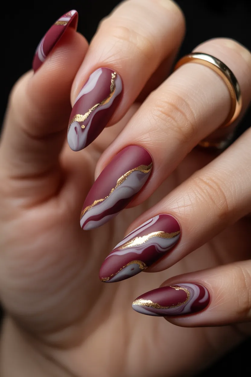 matte gold marble