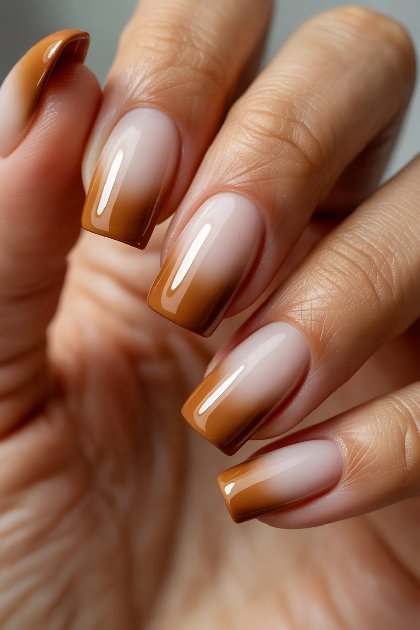warm caramel ombre