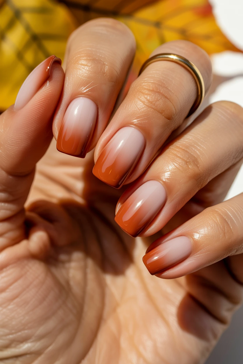 burnt orange ombre