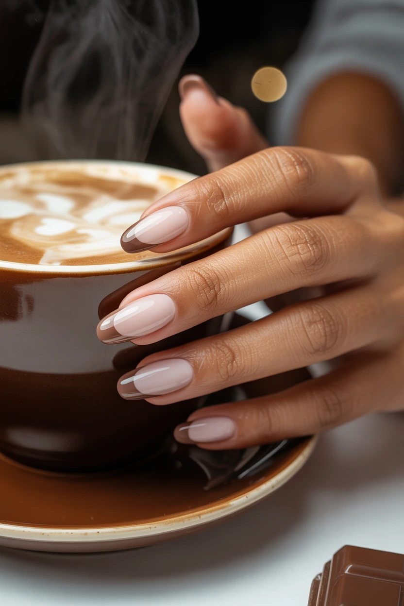 soft mocha almond acrylics