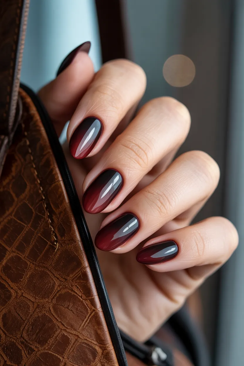 burgundy ombre fade
