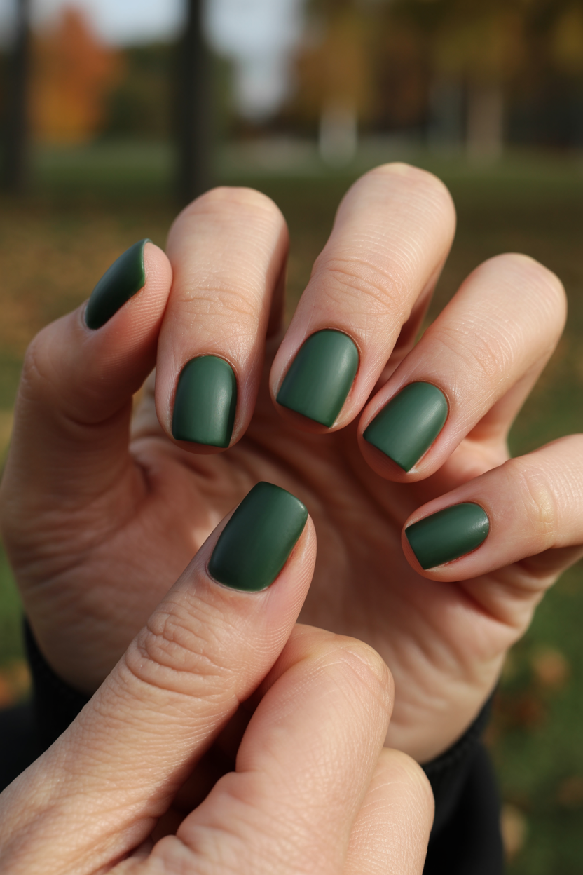 muted forest green
