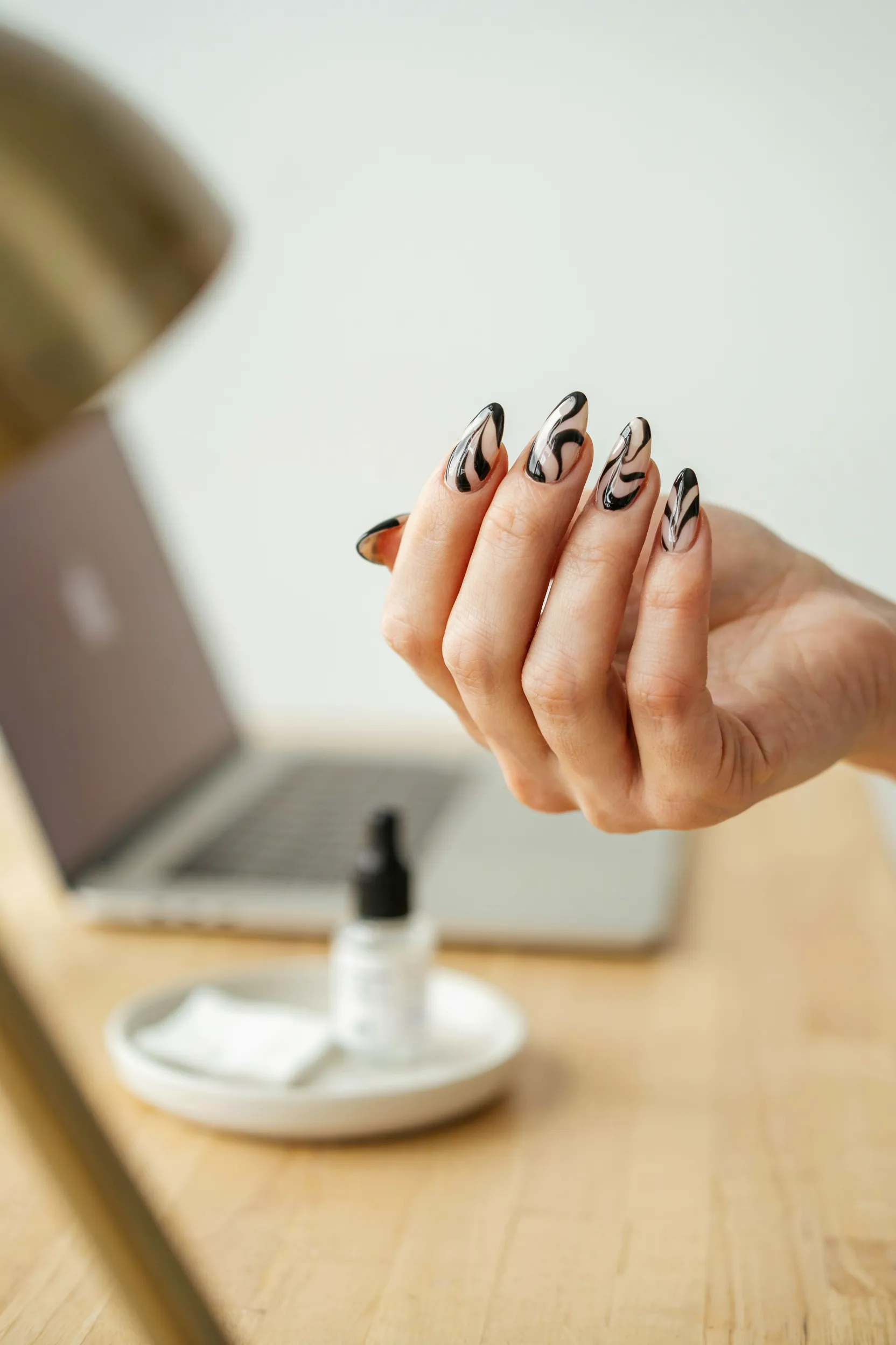 black and white swirls