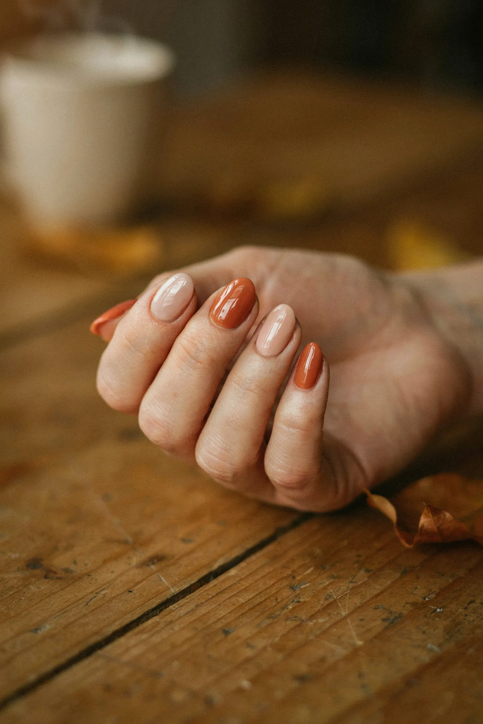 burnt orange ombre