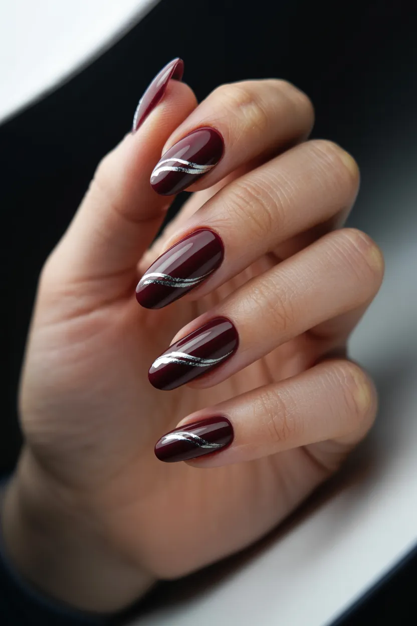 silver chrome swirls
