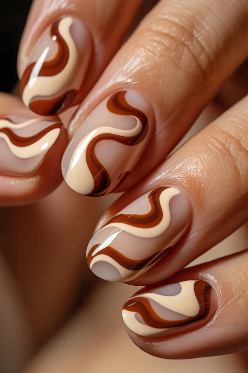 warm espresso swirls