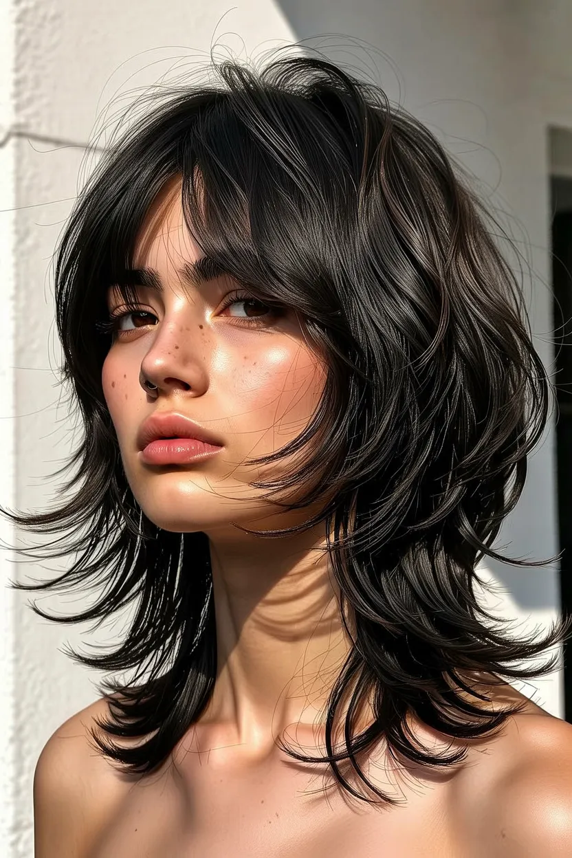 textured shag cut