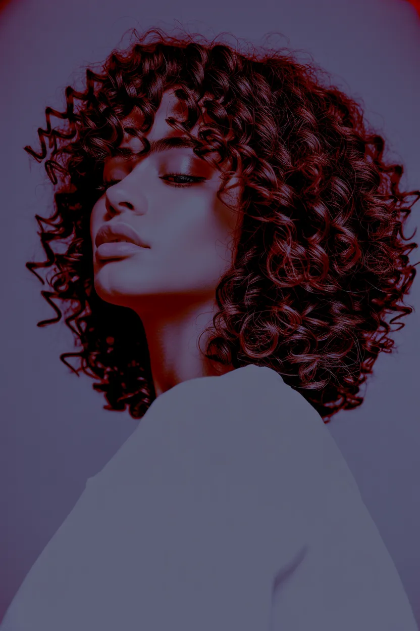 deep mahogany curls
