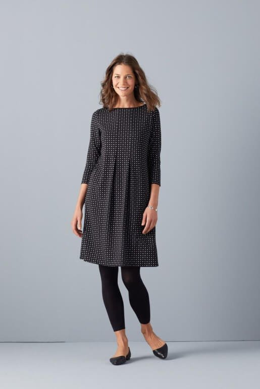 Cotton leggings with a cotton sundress-style skirt